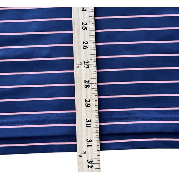 Vineyard Vines Performance Polo XL Blue Pink Pinstripe Short Sleeve CC Logo - Picture 5 of 10